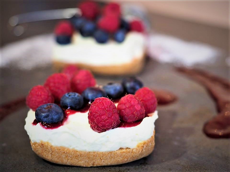 Mini Cheesecake al caprino e frutti rossi