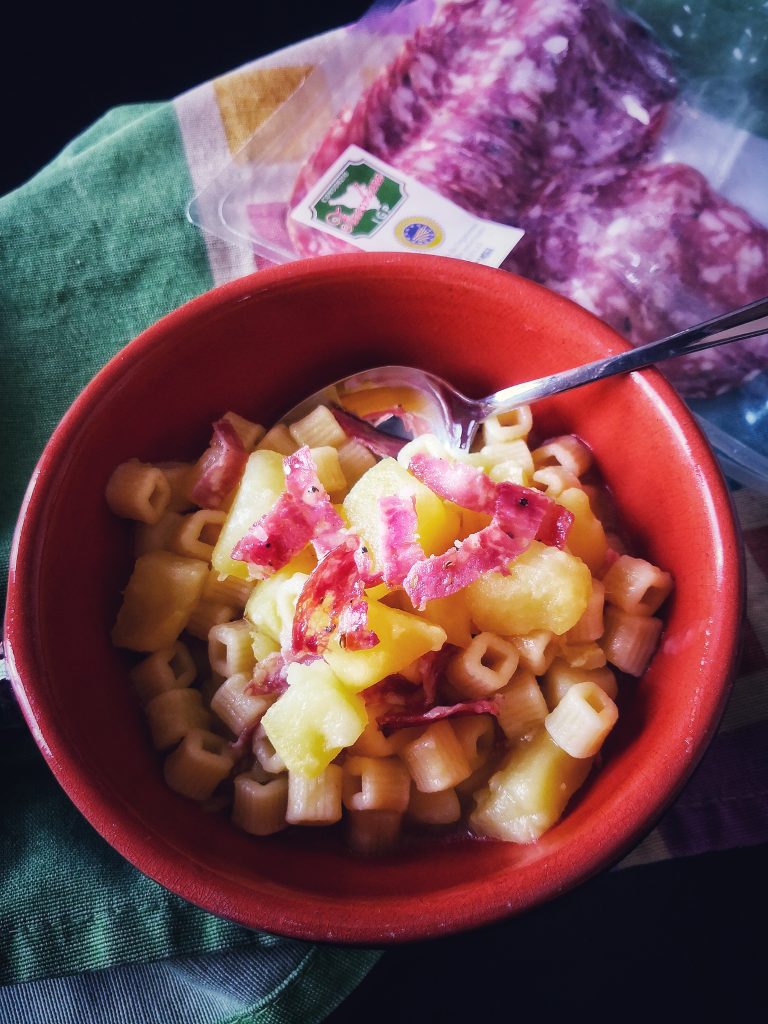 Pasta e patate con Finocchiona